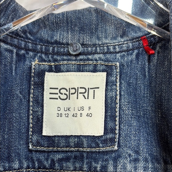 Esprit Blue Denim Vest: - Picture 2 of 7